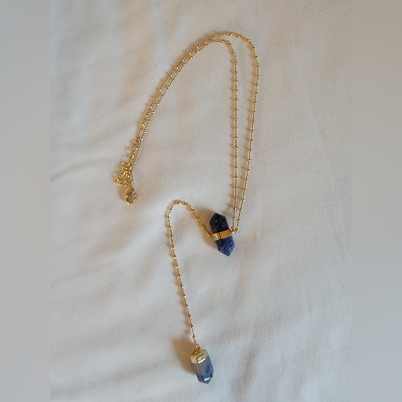 Sodalite Point Pendant Necklace - Picture 5 of 5